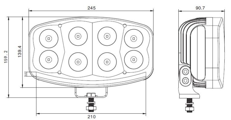 Driving Lamp, 6500LM, 80W, High beam + Position light, 10-30V, ECE R112, ECE R7, R10 - Image 7