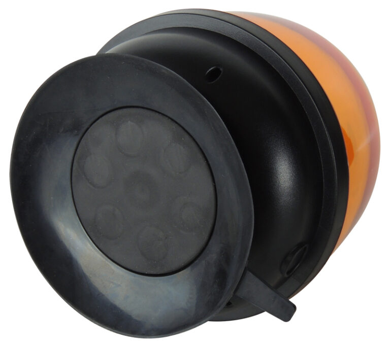 Battery Beacon, ECE R65, CISPR25, R10, IP67, Remote controlled, incl fob, 3 x flash + 4 rotate, Magnetic base + suction cup mount - Image 4