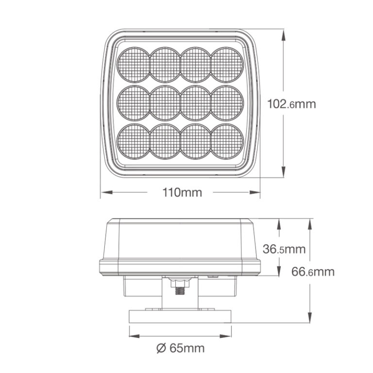 Magnetic (USB) Rechargeable Warning Light, Double Flash, Amber, Pair, 24 LEDs - Image 5