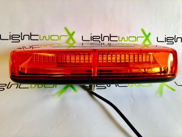 LED Minibar 12/24V, ECE R65, R10, IP56, 15 x Flash Patterns, Pole Mount, Amber Lens, Amber Light - Image 8