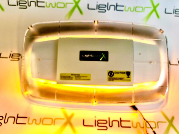LED Minibar 12/24V, ECE R65, R10, IP56, 15 x Flash Patterns, Pole Mount, Clear Lens, Amber Light - Image 6