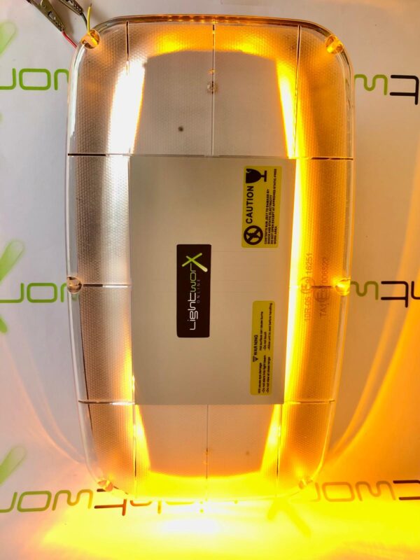 LED Minibar 12/24V, ECE R65, R10, IP56, 15 x Flash Patterns, Pole Mount, Clear Lens, Amber Light - Image 5